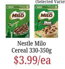 Farmer Jack's Nestle Milo Cereal offer