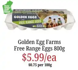 Farmer Jack's Golden Egg Farms Free Range Eggs offer