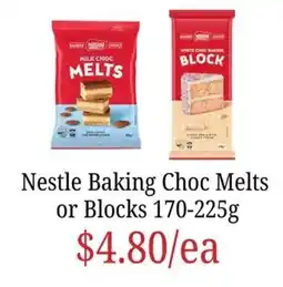 Farmer Jack's Nestle Baking Choc Melts or Blocks offer