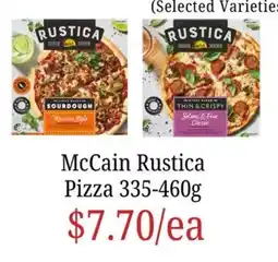Farmer Jack's McCain Rustica Pizza offer