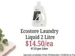 Farmer Jack's Ecostore laundry liquid offer
