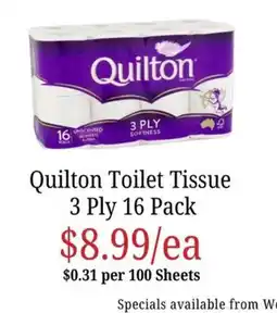 Farmer Jack's Quilton Toilet Tissue offer