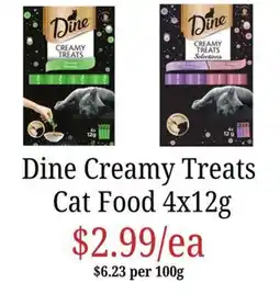 Farmer Jack's Dine Creamy Treats Cat Food offer