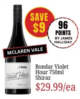 Farmer Jack's Bondar Violet Hour Shiraz offer