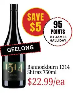 Farmer Jack's Bannockburn 1314 Shiraz offer