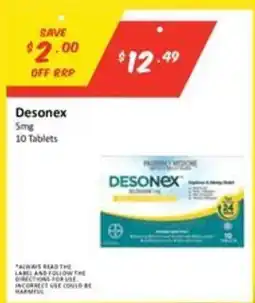 Chemist Outlet Desonex 5mg 10 Tablets offer