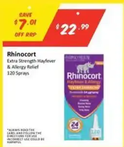Chemist Outlet Rhinocort Extra Strength Hayfever & Allergy Relief offer
