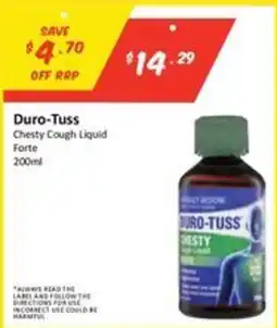 Chemist Outlet Duro-Tuss Chesty Cough Liquid Forte offer