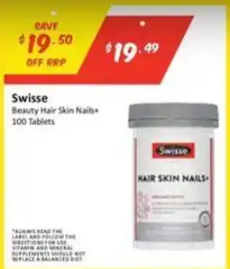 Chemist Outlet Swisse Hair Skin Nails+ offer