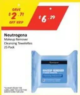 Chemist Outlet Neutrogena Makeup Remover Cleansing Towelettes offer