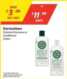 Chemist Outlet DermaVein Oatmeal Shampoo or Conditioner offer