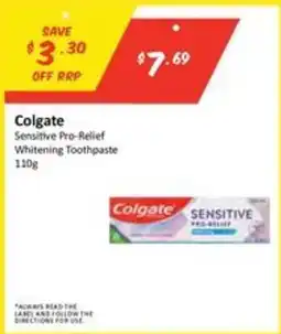 Chemist Outlet Colgate Sensitive Pro-Relief Whitening Toothpaste offer