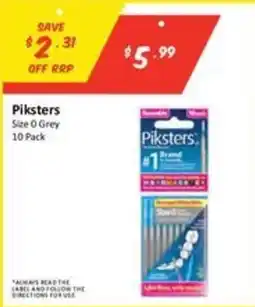 Chemist Outlet Piksters Size 0 Grey offer