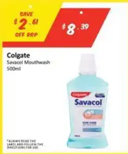 Chemist Outlet Colgate Savacol Mouthwash offer