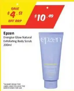 Chemist Outlet Epzen Energe Glow Natural Exfoliating Body Scrub offer