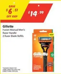 Chemist Outlet Gillette Fusion Manual Men's Razor Handle offer