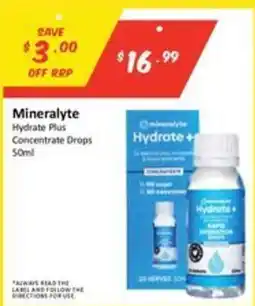 Chemist Outlet Mineralyte Hydrate Plus Concentrate Drops offer
