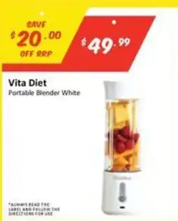 Chemist Outlet Vita Diet Portable Blender White offer
