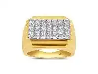 Meera Men's Ring with 2.00ct of Laboratory Grown Diamonds in 9ct Yellow Gold