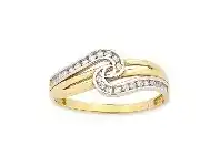 Bevilles Jewellery 9ct Yellow Gold Wave Ring offer