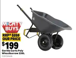 Mitre 10 Gorilla Carts Poly Wheelbarrow offer