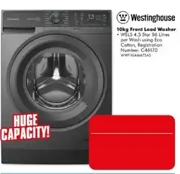 The Good Guys Westinghouse front load washer offer