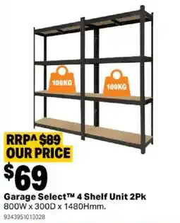 Mitre 10 Garage SelectTM 4 Shelf Unit offer