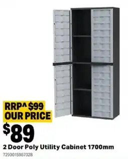 Mitre 10 2 Door Poly Utility Cabinet 1700mm offer