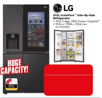 LG 635L InstaView Side-By-Side Refrigerator