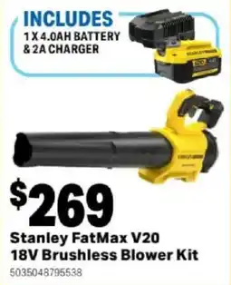 Mitre 10 Stanley FatMax V20 18V Brushless Blower Kit offer