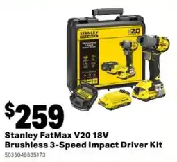Mitre 10 Stanley FatMax V20 18V Brushless 3-Speed Impact Driver Kit offer