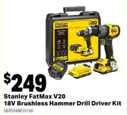 Mitre 10 Stanley FatMax V20 18V Brushless Hammer Drill Driver Kit offer