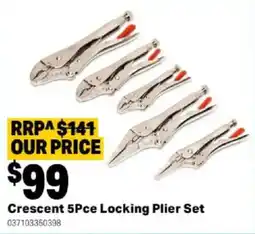 Mitre 10 Crescent 5Pce Locking Plier Set offer