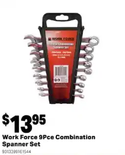 Mitre 10 Work Force 9Pce Combination Spanner Set offer