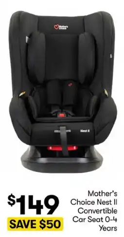 BIG W Mother's Choice Nest II Convertible Car Seat offer