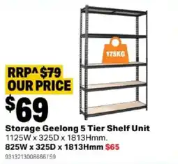 Mitre 10 Storage Geelong 5 Tier Shelf Unit offer