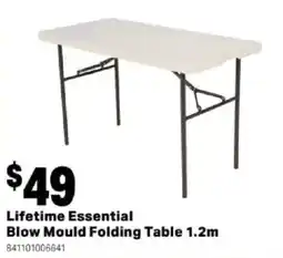 Mitre 10 Lifetime Essential Blow Mould Folding Table 1.2m offer