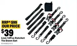 Mitre 10 Lion 12Pce Ratchet Tie Down Set offer