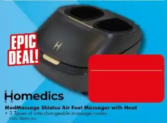 The Good Guys Homedics ModMassage Shiatsu Air Foot Massager with Heat offer