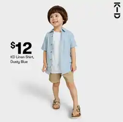 BIG W Kd linen shirt, dusty blue offer