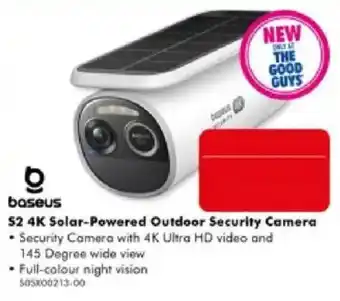 Baseus S2 4K Solar-Powered Outdoor Security Camera