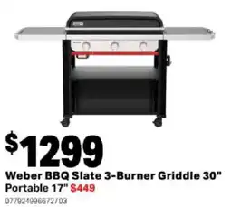 Mitre 10 Weber BBQ Slate 3-Burner Griddle 30" offer