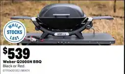 Mitre 10 Weber Q2000N BBQ offer
