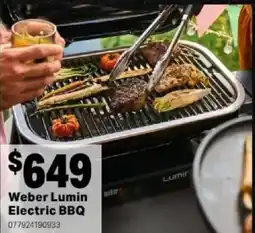Mitre 10 Weber Lumin Electric BBQ offer