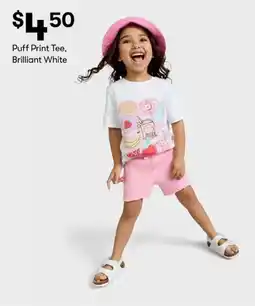 BIG W Puff Print Tee, Brilliant White offer