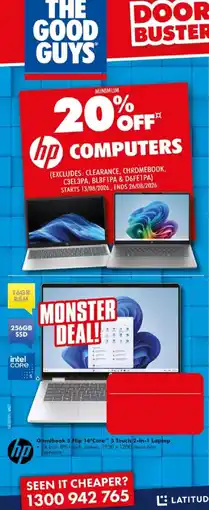 The Good Guys hp Omnibook 5 Flip 14"Core 5 Touch 2-in-1 Laptop offer