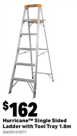 Mitre 10 Hurricane Single Sided Ladder with Tool Tray 1.8m offer