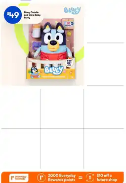 BIG W Bluey Cuddle and Care Baby Bluey offer