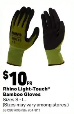 Mitre 10 Rhino Light-Touch Bamboo Gloves offer