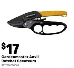 Mitre 10 Gardenmaster Anvil Ratchet Secateurs offer
